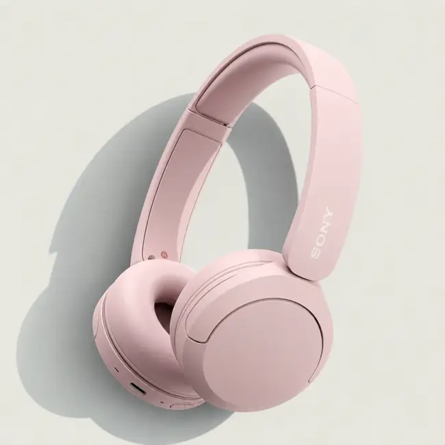 Sony WH-CH520 Wireless Bluetooth Headphones with Mic on light background for buying guide