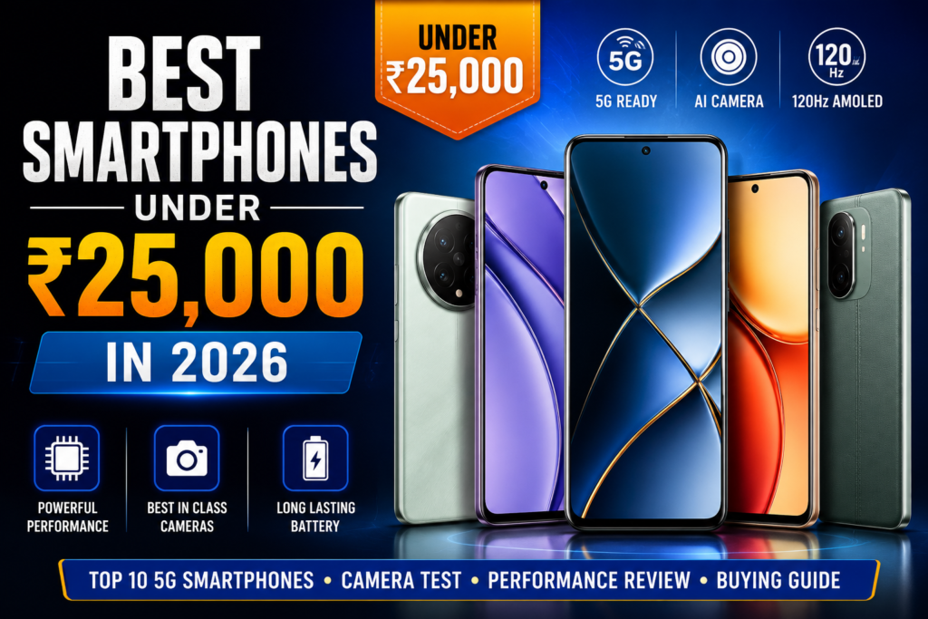 Best Smartphones Under ₹25,000 in 2026 – Top 5G Camera Phones