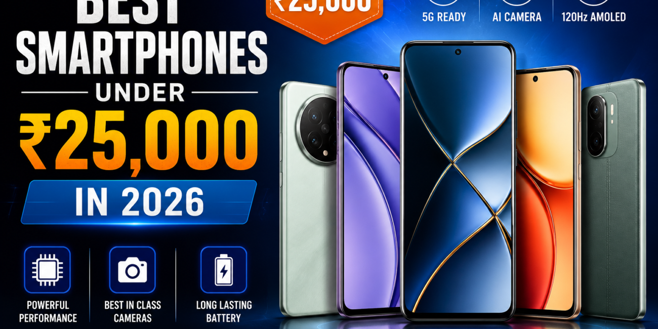 Best Smartphones Under ₹25,000 in 2026 – Top 5G Camera Phones