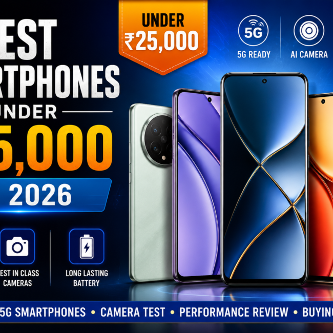 Best Smartphones Under ₹25,000 in 2026 – Top 5G Camera Phones