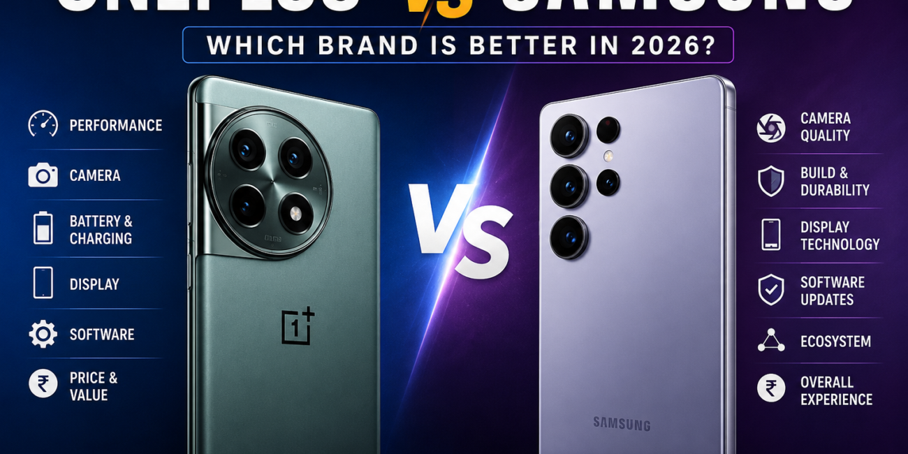 OnePlus vs Samsung smartphone comparison 2026 – best flagship and budget 5G smartphones